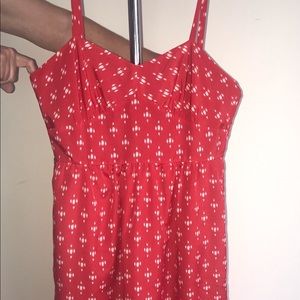 J Crew spaghetti strap red dress